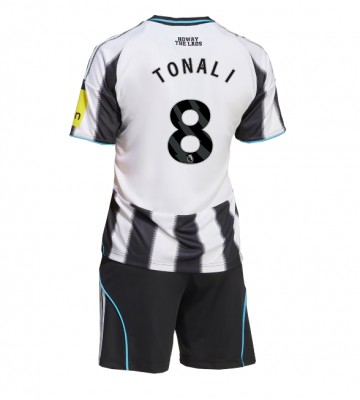 Newcastle United Sandro Tonali #8 Primera Equipación Niños 2025-26 Manga Corta (+ Pantalones cortos)